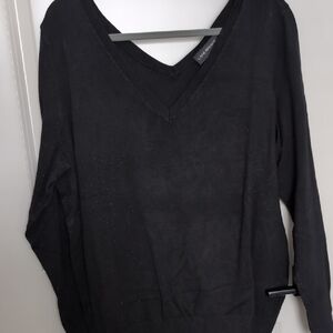Lane Bryant Black V-Neck Sweater